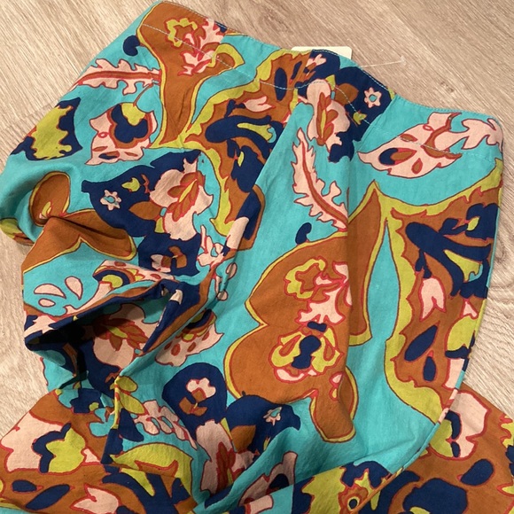 NWT Free People Teal Floral Pants - Picture 4 of 4